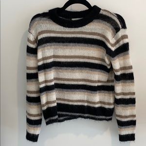 Striped Knit Sweater - One Grey Day